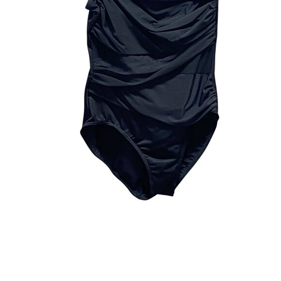 MiracleSuit One Shoulder Swimsuit Black Size 6 - Picture 5 of 11